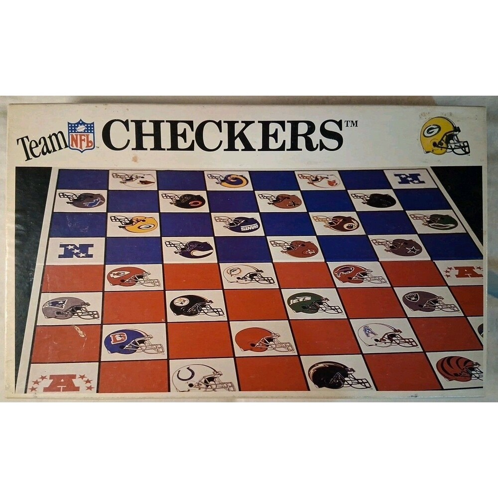 1993 Green Bay Packers vs Chicago Bears Checkers Board Game Helmet Set NFL